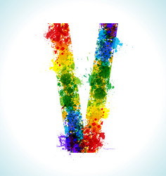 gradient splashes font vector image