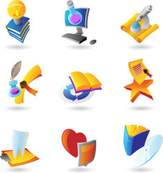 icons for science and education vector