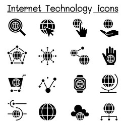 internet technology and data communication icon vector image
