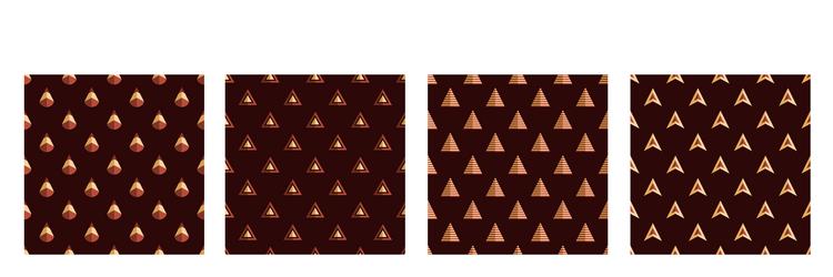 set of four abstract seamless patterns vector image