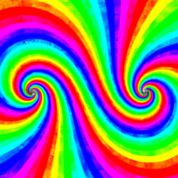 abstract hand painted psychedelic swirl background vector image