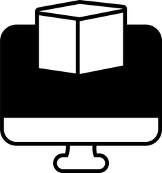 Augmented reality computer projection icon line vector