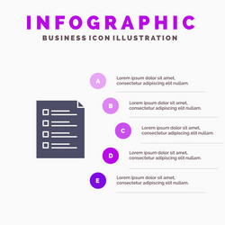 checklist check file list page task testing solid vector image