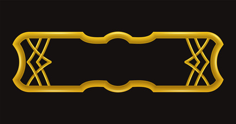frame medieval game ui metallic title banner vector image