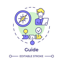 guide multi color concept icon vector image