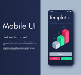 mobile application interface ui design vector image