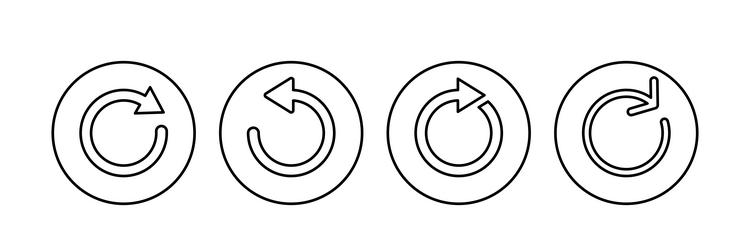 Refresh icon set reload update vector