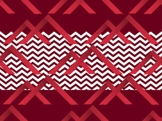 Zigzag seamless pattern with gradient red color vector