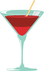 Cocktail glass icon drink design graphic vector