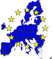 European union map vector