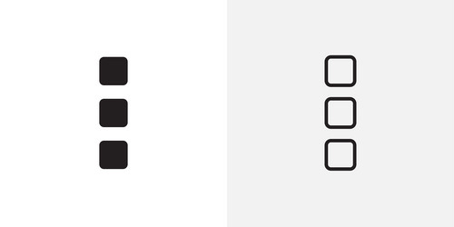menu dots icons pack for apps and ui ux desigs vector image