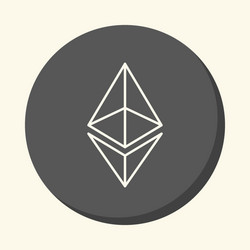 Modified symbol of digital crypto currency vector