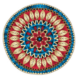 abstract colorful circle ethnic pattern vector image