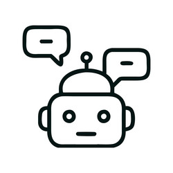 ai robot with speech bubbles vector image