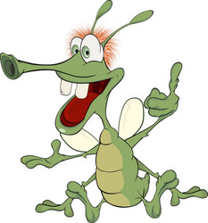 Green insect cartoon Royalty Free Vector Image