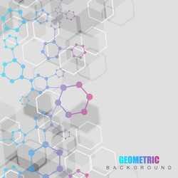 geometric abstract background with connected line vector image