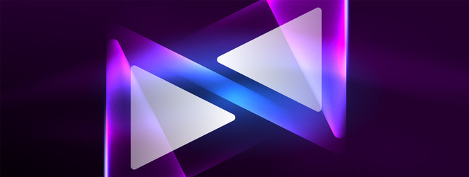 neon lights hacking geometric background virtual vector image
