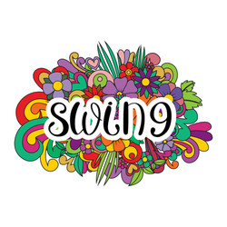 swing tangle pattern background vector image