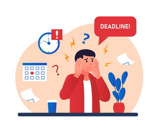 Work Overload - Panic vector image