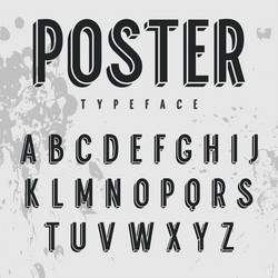 Flat font with long shadow effect Royalty Free Vector Image