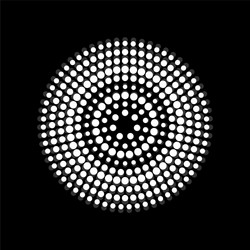 abstract dotted circles dots in circular form vector image