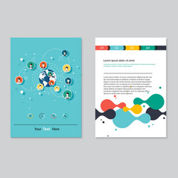 brochure template design abstract backgroundsflat vector