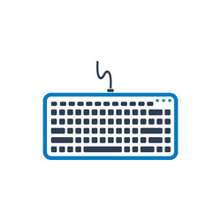Computer keyboard icon flat style eps vector