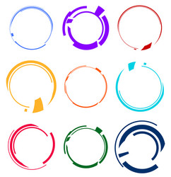 geometric circle elements abstract random vector image