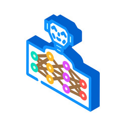 neural network ai integration isometric icon vector image