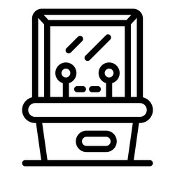 retro arcade game machine with joysticks vector image