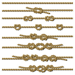 White Twisted Rope Border Royalty Free Vector Image