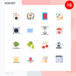 16 universal flat colors set for web and mobile vector