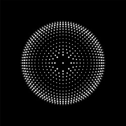 Abstract dotted circles dots in circular form vector