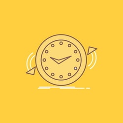backup clock clockwise counter time flat line vector image