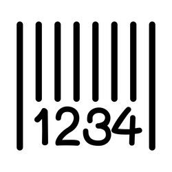 Barcode icon vector