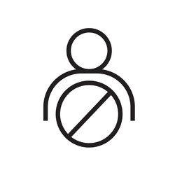 block user icon great for privacy and security vector image