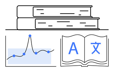 exploring knowledge books graphs and language vector image