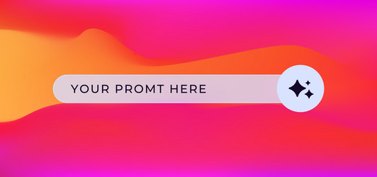 interactive prompt bar template with customizable vector image