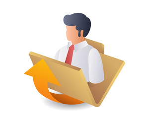 securing personal business data in computer vector image