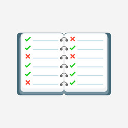 to do list or planning icon in flat style paper vector image