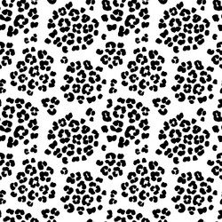 leopard print seamless background pattern black vector