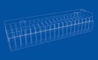 3d microchip rendering vector image