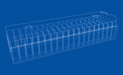 3d microchip rendering vector