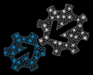 bright mesh 2d integration with flare spots vector image
