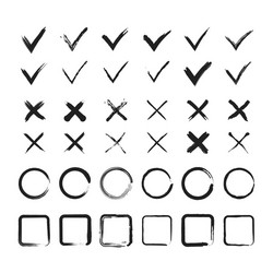 Free Vector  Check mark and cross hand drawn circles