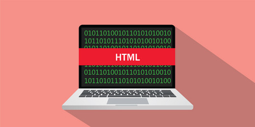 html hypertext markup language concept sign vector image