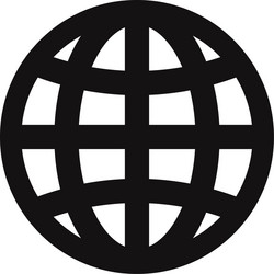 internet icon web globe symbol vector image