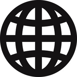 internet icon web globe symbol vector