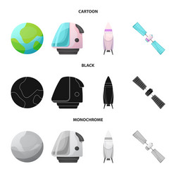 isolated object of mars and space symbol vector image