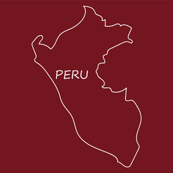 map of peru with all main tourist attraction vector